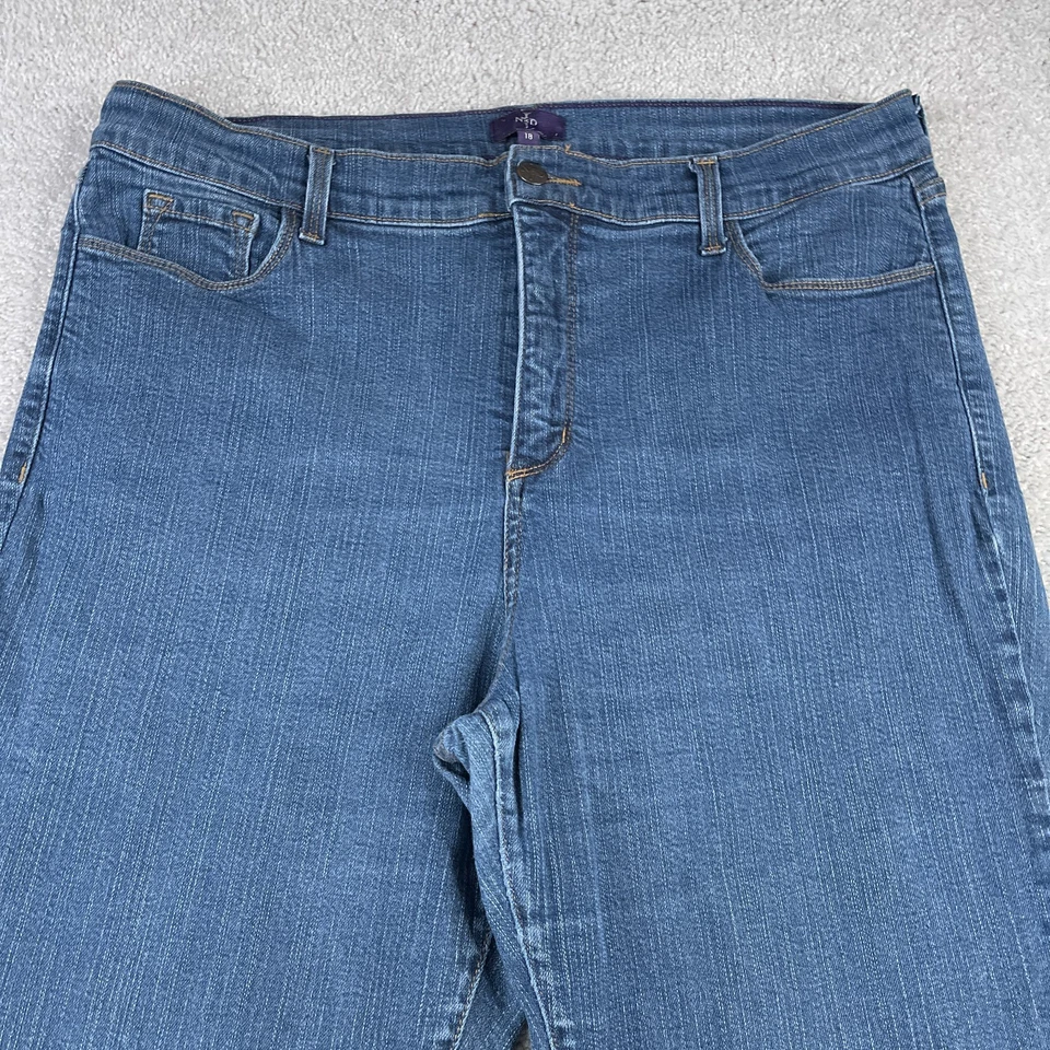 NYDJ Jean Womens 18 Blue Straight Leg High Rise Stretch Denim Made in USA - Image 2 of 4