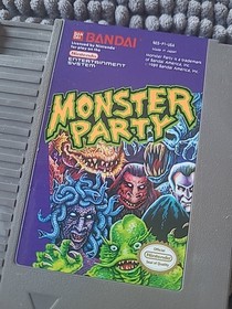 Monster Party NES Game - Tested - Works Great