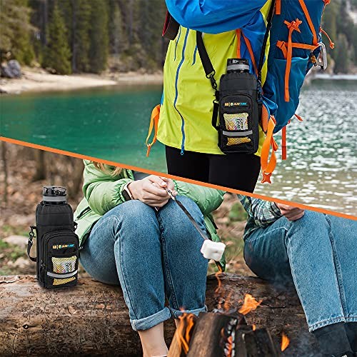 Water Bottle Carrier with Strap, Insulated Water Bottle Carrier Bag with - Picture 7 of 8