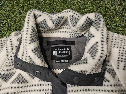 Carhartt AZTEC FLEECE PULLOVER Damen XXL (Größe 20) Jacke OJ4991-W Druckknopftasche - Bild 3 von 6