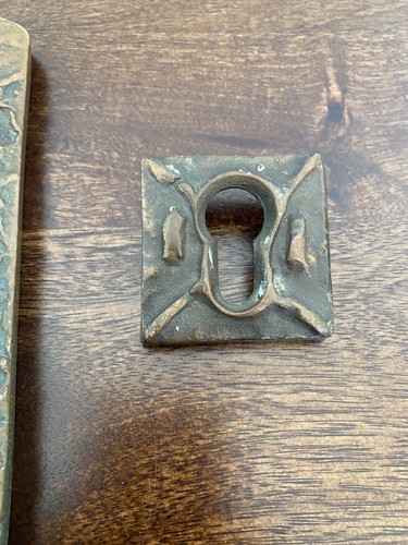 Bronze Stoßgriff Türgriff Brutalist Design Vintage Alpan 70er Jahre - Bild 6 von 12