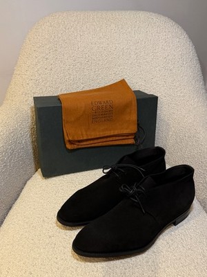 Edward Green Chale Black Suede Chukka Boots Shoes UK 9 EU 43 New £1350 Mr Porter