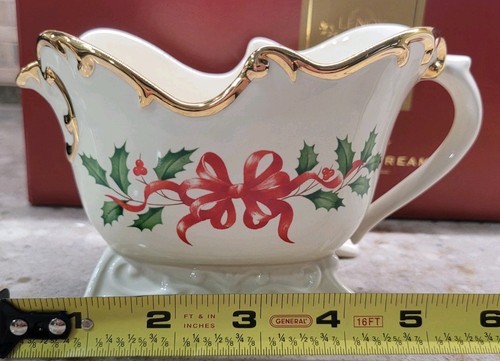 Lenox Holiday Santa Schlitten Milchkännchen und Zuckerdose und Löffel - Bild 20 von 23