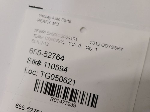 11- 17 HONDA ODYSSEY Temperature Control Dash Mounted OEM Touring - Picture 8 of 12