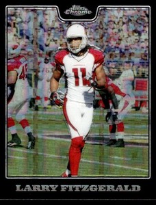 2008 Topps Chrome Xfractor Larry Fitzgerald Arizona Cardinals #TC86