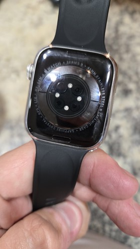 Apple Watch S9 (GPS + LTE) 45MM Sapphire Silver Stainless Steel Case Silver - Photo 2 sur 10