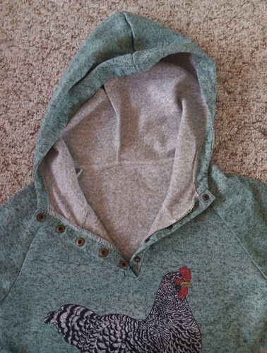 Huhn Hoodie Damen Gr. 8/10 Farm Barnyard Jersey Jacke Sweatshirt - Bild 7 von 11