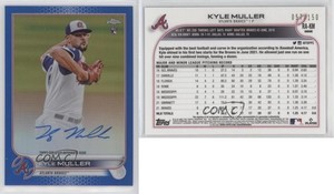 2022 Topps Chrome Rookie Auto Blue Refractor /150 Kyle Muller #RA-KM Auto RC