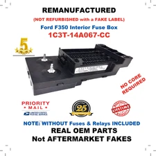 REBUILT 1C3T-14A067-CC 2001 Ford F350 Super Duty Interior Cabin Fuse Box
