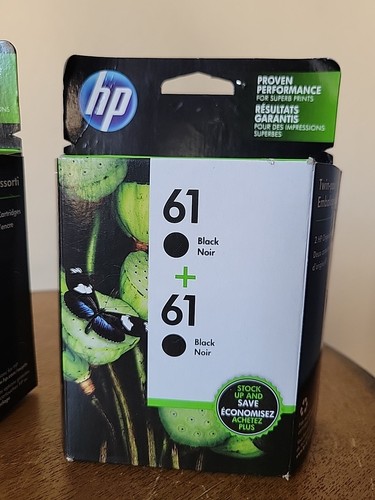 HP 61 czarne trójkolorowe wkłady atramentowe 2-pak i 61 czarne 2-pak EXP 2017/2019 - Zdjęcie 3 z 5