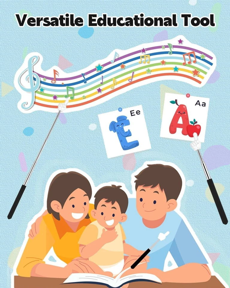 Retractable Teacher Pointer for Classroom Kids Reading, Dumero Extendable Finger - Image 4 of 4