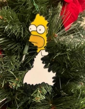 Homer Simpson Hanging Christmas Tree Decoration - The Simpsons Bush Meme