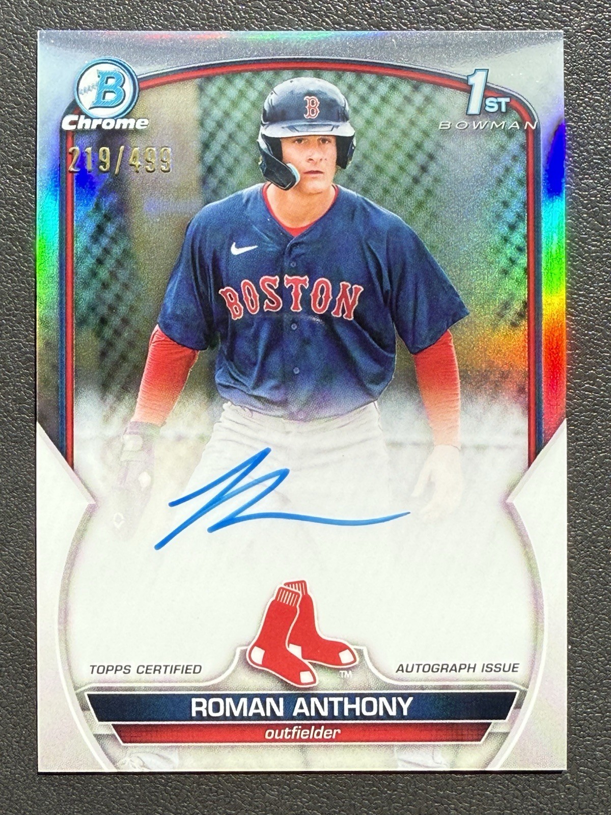 2023 Bowman Roman Anthony 1st Bowman Chrome Auto #CPA-RA - Refractor #219/499