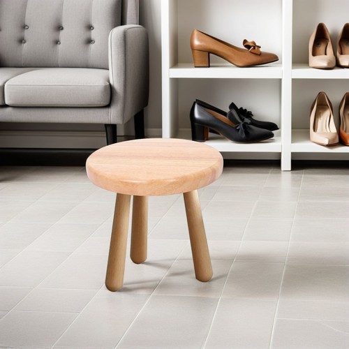  Repuesto de asiento de silla: Repuesto de asiento de taburete de madera redondo - Madera maciza - Imagen 10 de 12