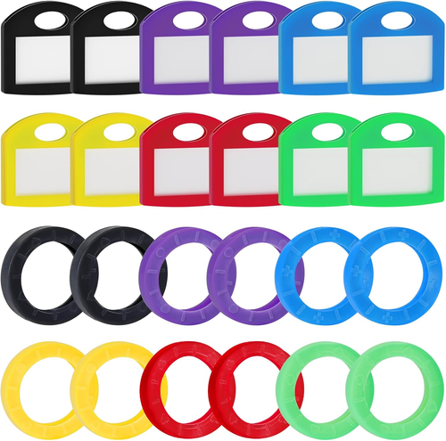 12 PZS Fundas Llaves Redondas y 12 Etiquetas con Ventana y Papel para Escribir - Bild 11 von 12