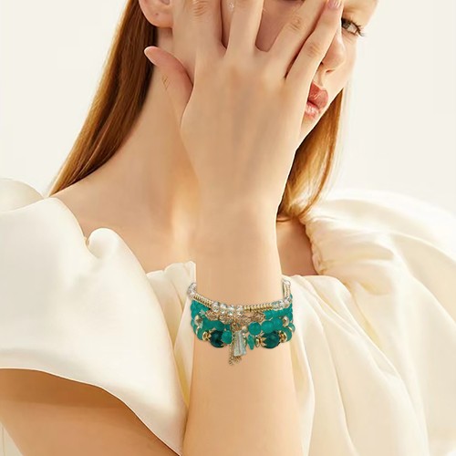 Pulseras de Cuentas Apilables Damas Estilo Bohemio 4 Capas Joyería para Mujer Regalo - Imagen 21 de 38