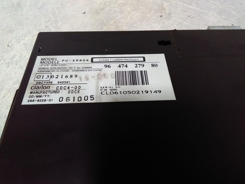 Peugeot 407 Coupe 6C CD Changer 9647427980 2.72 Diesel 150kw 2006 27723283 - Picture 5 of 5