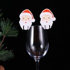  100 stücke Entzückende Weihnachtsmann Form Weinglas Dekorative Kartenmarkierung