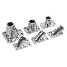 Sea Dog 60  Stainless Steel Rectangular Rail Base Fitting for 1" O.D. Tube