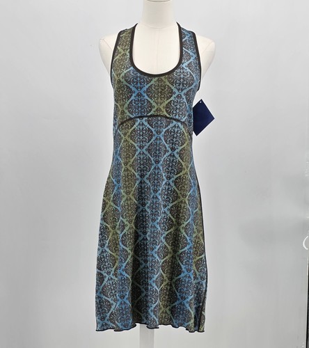 Modern Bohemia Racerback Dress Title Nine M Blue Green Tile Print NWT Canada - Picture 3 of 14