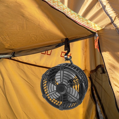 Camping-Ventilator, Tragbar, Wiederaufladbar, mit Lampe, Zusammenklappbarer2576 - Bild 4 von 6