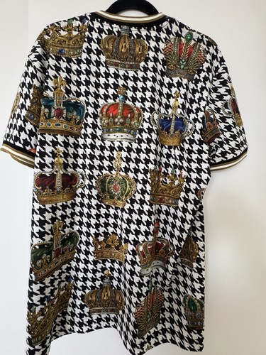 DOLCE & GABBANA UNISEX T-SHIRT STAND OUT WITH THIS STYLISH CROWN PATTERNED ,54/L - Picture 7 of 12