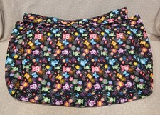 Skelanimals Flowers Patterned Handmade Overnight Oversized Purse Tote Bag 20"