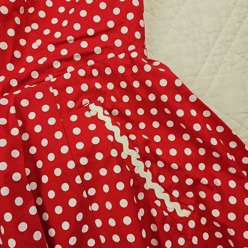 VTG Golightly Womens Red Polka Dot Full Circle Dress 60's Size XL Made in USA - Picture 6 of 11