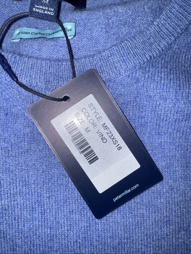 Peter Millar M Artesanal Hecho a Mano Cachemira Crew Venta al por menor $645 Hecho en Inglaterra - Imagen 6 de 6