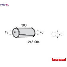 CENTRE MUFFLER UNIVERSAL 248-004