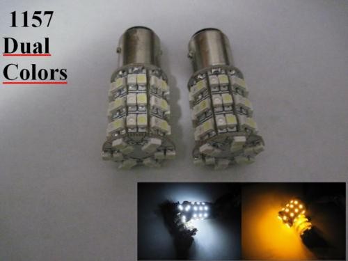 2 pcs 1157 60 SMD led Dual Switchback colors White Amber High Quality LED - Bild 2 von 4