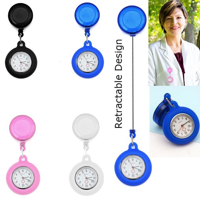 Silicone Retractable Nurse Watch Pocket Watch Fob Watch Doctor Medical Hanging Silicone Retractable Nurse Watch Pocket Watch Fob Watch Doctor Medical Hanging
