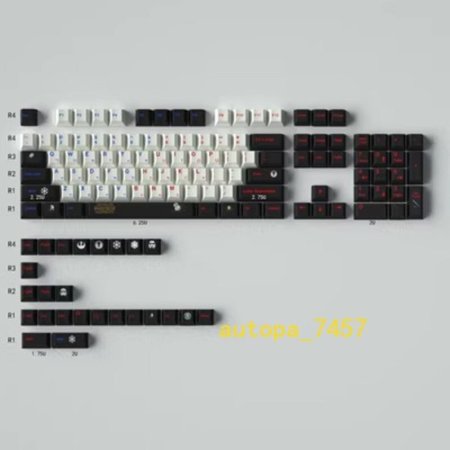 Star Wars Black 129 Keys Keycap Button Sublimation Boxed Gift 1 Set Gifts - Picture 13 of 16