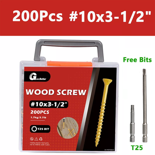 Terrassenschrauben Set #8 #9 #10 T25 Star Torx Drive Flachkopf Blechschrauben Holzschrauben - Bild 20 von 31