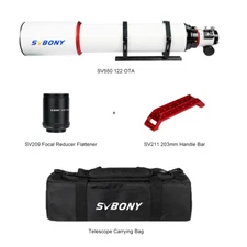 SVBONY SV550 122mm  f/7 Triplet Telescope APO + SV209 Focal Reducer + Handle Bar