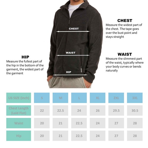 COUVER Men's Full-Zip Polar Fleece Jacket, 1 Piece - Picture 27 of 85
