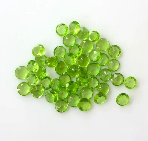 Piedra Preciosa Suelta Peridoto Natural 4 mm Corte Facetado Tamaño Calibrado 10 Piezas - Imagen 5 de 5