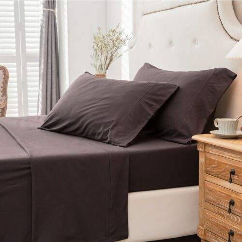 Ultra Soft Jersey T-Shirt Cotton Deep Pocket Sheets Set 4pc Bedding Q/K/F/T/CK - Picture 69 of 182