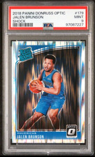 JALEN BRUNSON 2018 OPTIC **SHOCK** ROOKIE RC SP - PSA 9 - MINT -🔥🔥 NY KNICKS