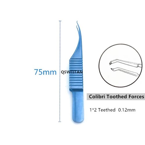 1*2 teeth Castroviejo suturing Forceps Ophthalmic Colibri Toothed Forceps - Picture 9 of 16