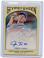 2011 TOPPS GYPSY QUEEN #GQA-JT JOSH TOMLIN AUTOGRAPH, CLEVELAND INDIANS, 051319