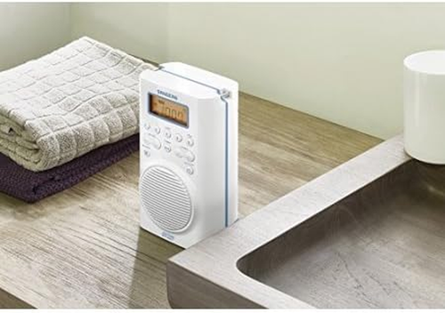 H205 Shower Radio AM/FM Waterproof, Weather Alert, Digital Tuning, White - Picture 9 of 9