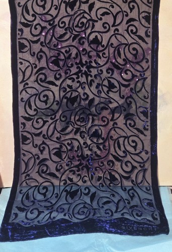 GIVENCHY RARE VINTAGE VELOUR SCARF AUTHENTIC - Picture 2 of 8