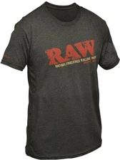 New RAW Rolling Papers Unisex Distressed Tri Blend T Shirt SIZE SMALL RAWthentic