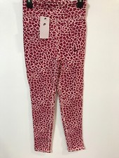 Nike Sportswear Girl's Size L Very Berry Leopard Printed Tight Fit 40 DQ3623