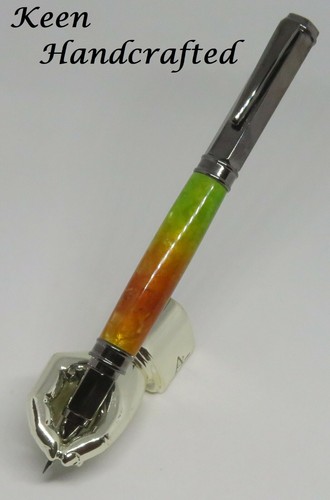 li - Keen Handcrafted Stormy Desert Gun Metal Magnetic Vertex Tintenroller - Bild 2 von 6