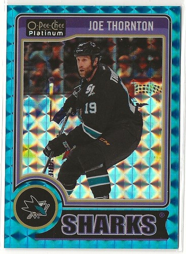 2014-15 O-Pee-Chee Platinum Blue Cubes #104 Joe Thornton 16/65 San Jose Sharks - Picture 1 of 2