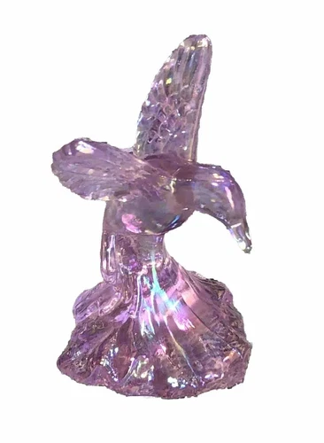 Fenton Glass Hummingbird Figurine - Rosemilk Pink - Blank