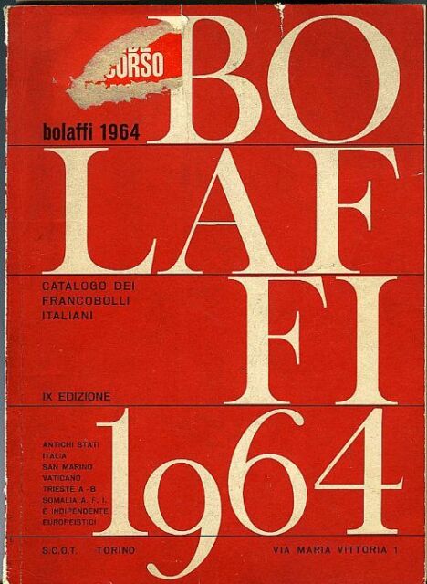 1964 Bolaffi. Catalogue of Italian stamps. 320 pp ill. in black.- 1964 Bolaffi. Catalogue of Italian stamps. 320 pp ill. in black.-
