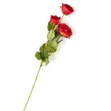 Factory Direct Craft Red Poly Silk English Rose Floral Sprays | 3 Sprays